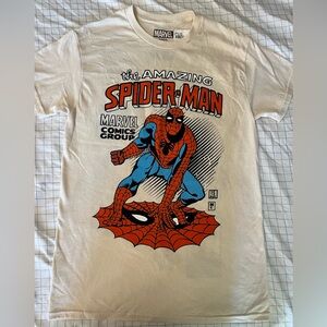 Marvel Spider-Man Graphic Tee - Cream and Red Unisex
